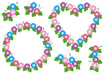 朝顔のイラスト素材