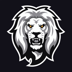 Lion mascot gaming logo design vector template