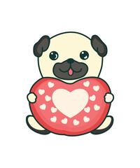 panda bear with a heart