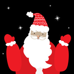 Santa Claus vector illustration, doodle style