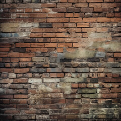 Empty Rusty Brick Wall: A Textured Background for Your Designs