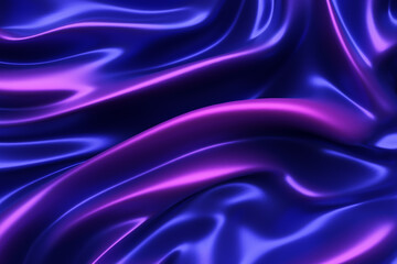 Shiny silk fabric. Wave form. Abstract background.3d rendering