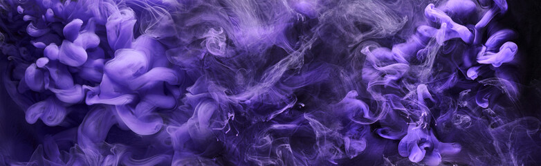 Purple lilac multicolored smoke abstract background, acrylic paint underwater explosion