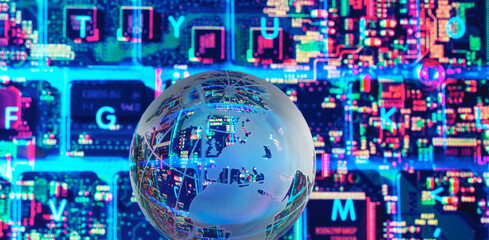 Conceptual representation of global tech sector