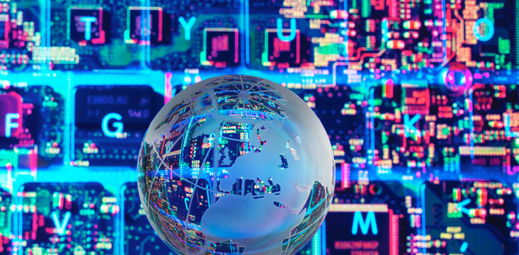 Conceptual representation of global tech sector