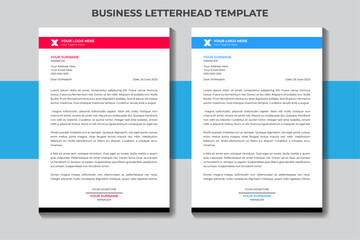 Obraz premium modern business letterhead template design