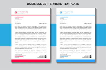 modern business letterhead template design