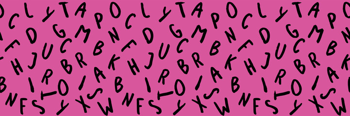 template with the image of keyboard symbols. set of letters. Surface template. purple background. Horizontal image. Banner for insertion into site.