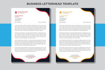 modern business letterhead template design