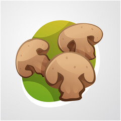 Free vector sliced mushrooms