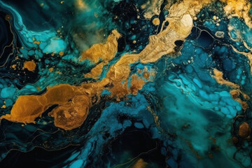 A background that looks like water and gold can be a stunning and mesmerizing sight. The combination of the two elements can create a sense of luxury and tranquility at the same time.