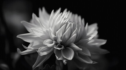 Chrysantheme flower on a black background