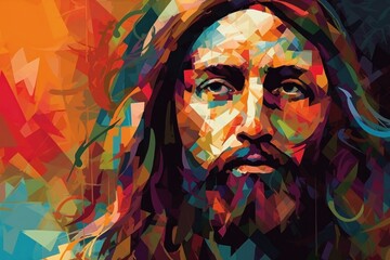 When Jesus is depicted in abstract art, the focus is often on his spiritual and symbolic qualities. The use of vibrant colors, bold shapes, and dynamic lines can capture the essence of his teachings.