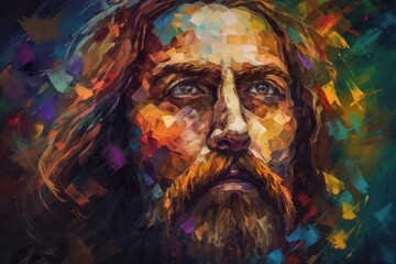 When Jesus is depicted in abstract art, the focus is often on his spiritual and symbolic qualities. The use of vibrant colors, bold shapes, and dynamic lines can capture the essence of his teachings.