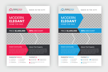Creative and clean real estate flyer for real estate and property business. Modern Home Sale Flyer	
