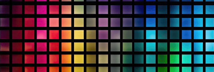A Grid Of Squares, Each Filled With A Different Color Background. Generative AI