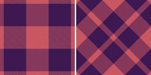 Pattern background check. Texture fabric plaid. Tartan vector seamless textile.