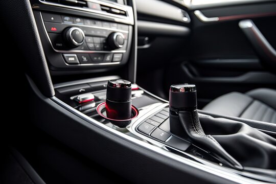 a sleek and functional car charger, with multiple ports to quickly charge devices, created with generative ai