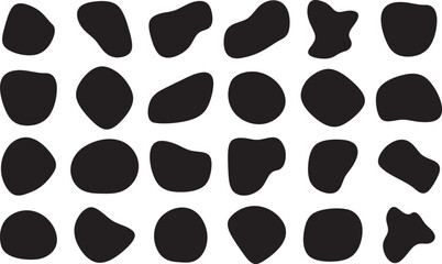 Fototapeta premium Set of cute abstract shapes.Vector loose frame.