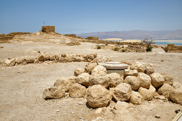 Masada ruins in southern Judean Desert in Israel