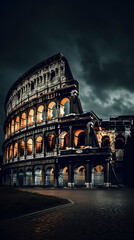 Colosseum. Breathtaking travel destination place. Generative AI