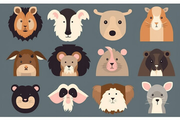 Flat Design Animal Stickers