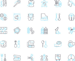 Film theater linear icons set. Cinema, Screen, Movie, Reel, Projection, Ticket, Seat line vector and concept signs. Popcorn,Trailer,Premiere outline illustrations