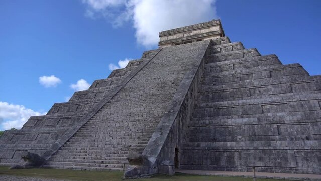 CHICHEN ITZA, MEXICO - El Castillo or Kukulkan temple, the Pyramid of Chichen Itza, landmark of Yucatan.