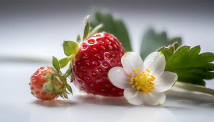 Indulge in the sweetness of summer with the luscious garden strawberries - a deliciously popular hybrid species of Fragaria genus!