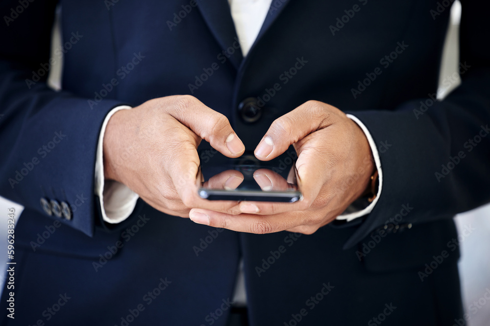 Poster i can stay in touch with everyone i love. shot of an unrecognizable businessperson using a phone at 