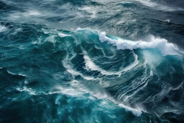 Fototapeta premium Storm in the ocean. Abstract background. Generative AI.