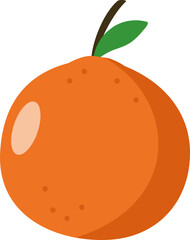 Orange. Whole orange fruit Organic fruit. Flat style. Vector illustration for any design.