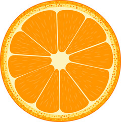 Fototapeta na wymiar Orange. Half orange fruit Organic fruit. Flat style. Vector illustration for any design.