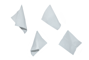 tissue paper with transparent background  four pieces four designs