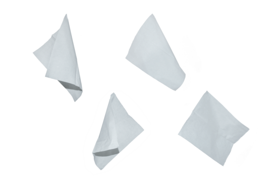 tissue paper with transparent background  four pieces four designs