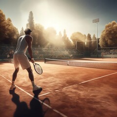 A person playing tennis