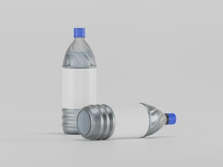 Drinking water bottle 3d Illustration with white background 