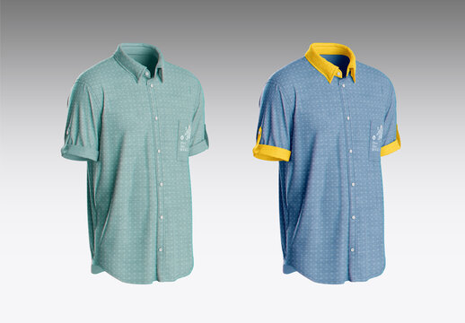 Short Sleeve Polo Shirt Mockup