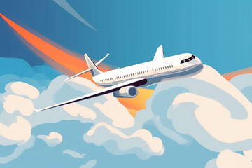 Naklejka premium Polygonal Skies: Aircraft Artistry