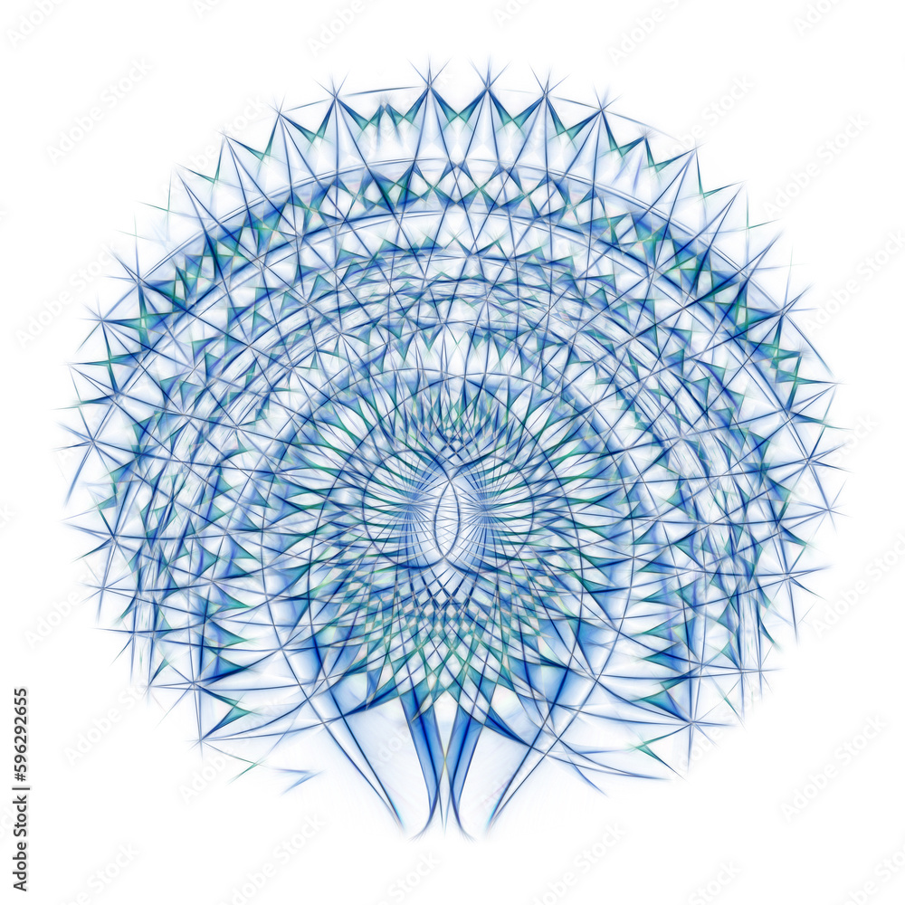 Poster cobalt blue pattern and design on a white background