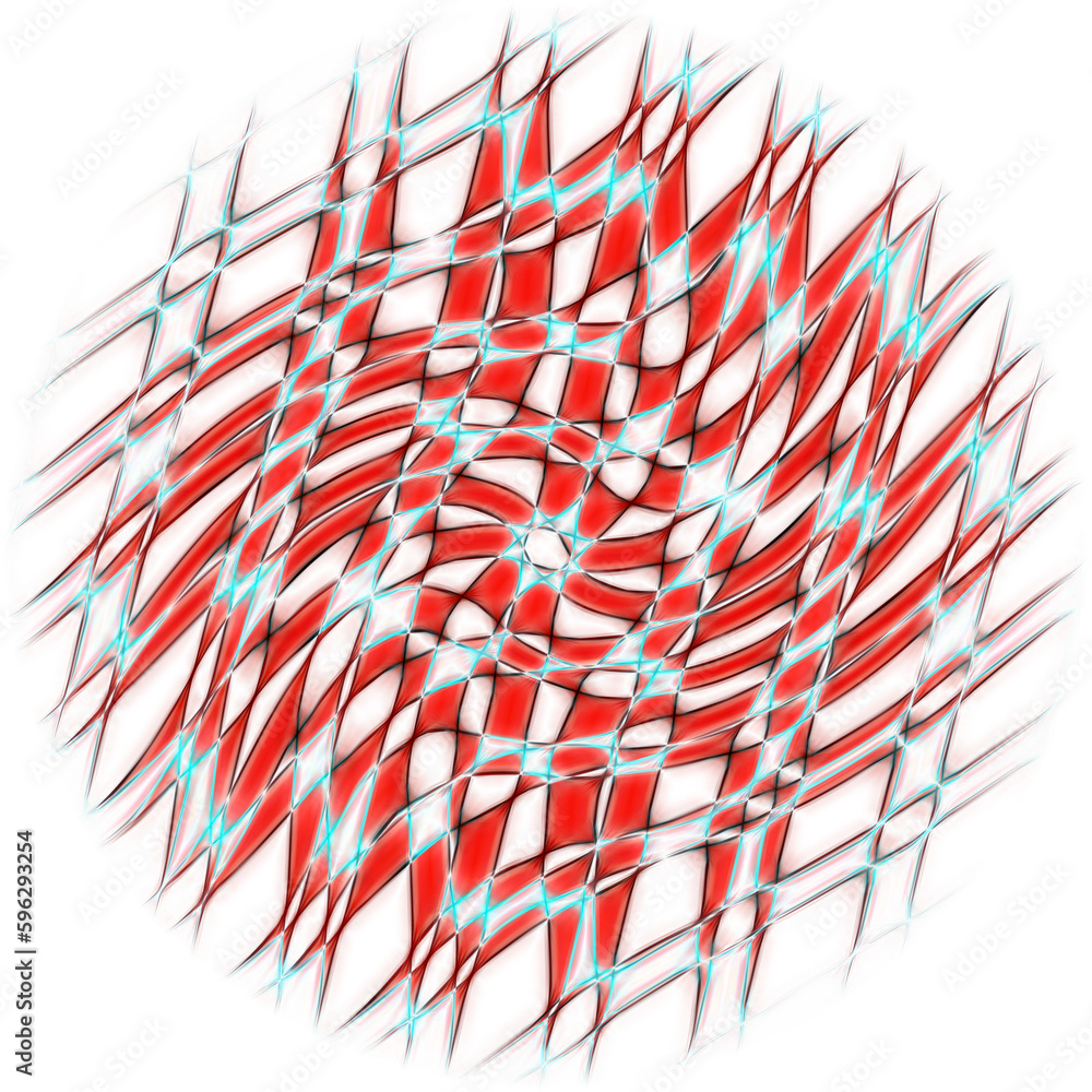 Poster intricate circular geometric pattern and design red and scarlet on a white background