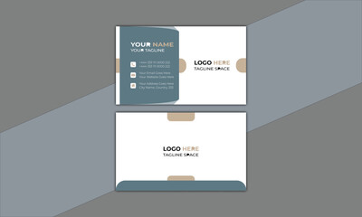 Horizontal vector illustration, 
Portrait and landscape orientation. Simple and clean business
card. Template corporate visiting card. 