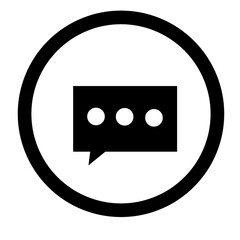 Bubble, chat comments circle icon  - obrazy, fototapety, plakaty