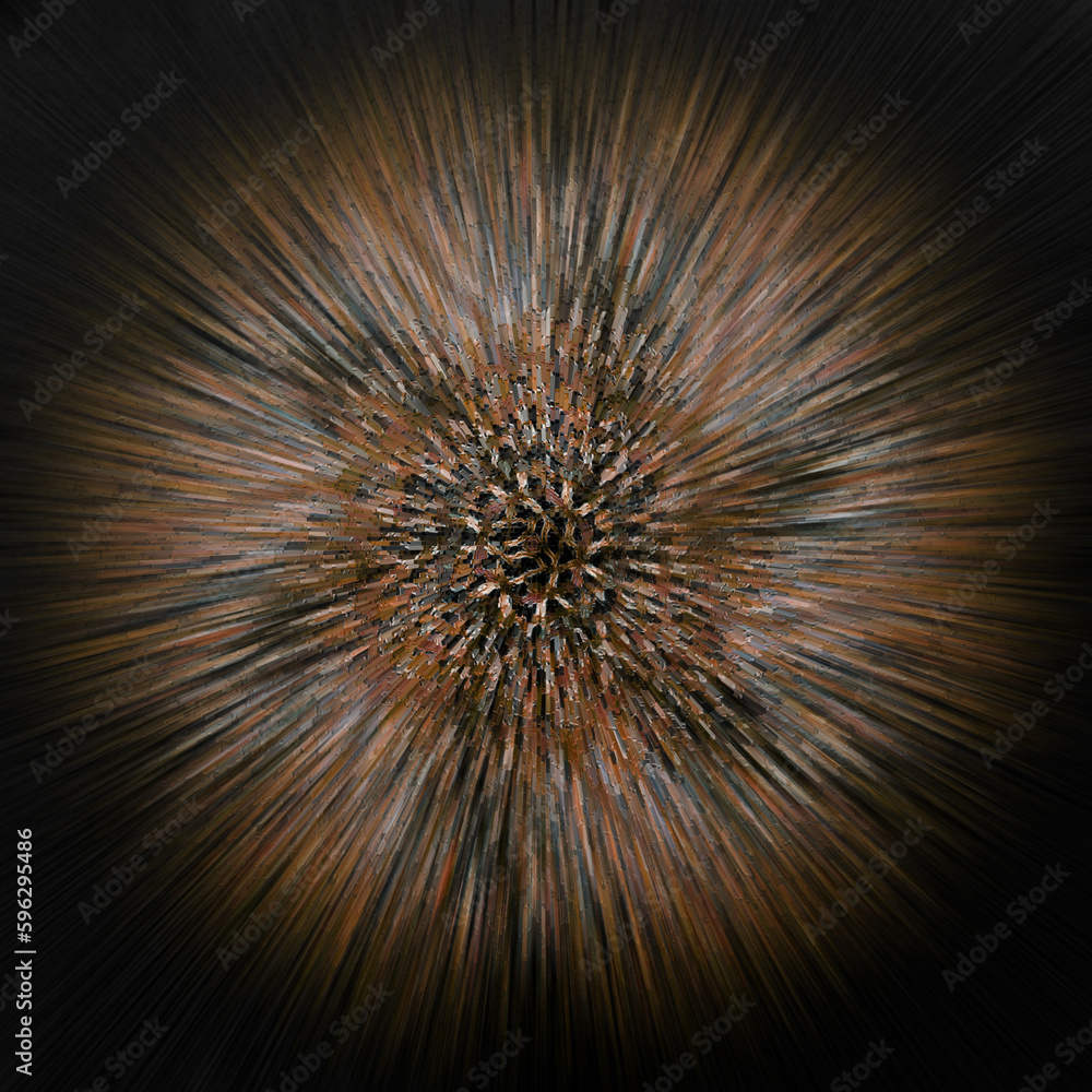 Aufkleber explosive pattern and design on black background