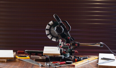 Handsome man working in garage