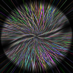 exploding firework on black night background