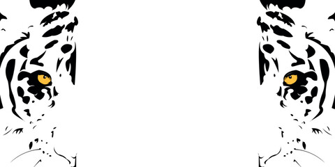 Obraz premium Vector of a tiger head design on white background, vector illustration. Wild Animals.