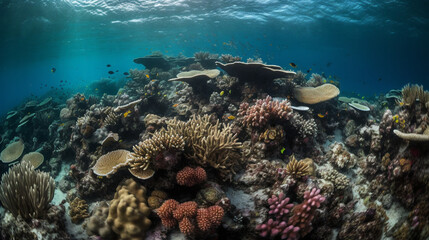 Fototapeta na wymiar massiv coral reef, ai generated
