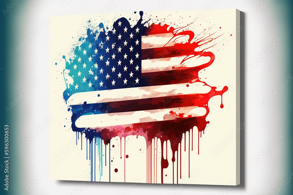 Poster Image of watercolor splash and explosion abstract art . Admirable Generative AI image .