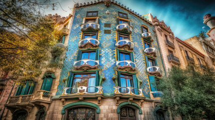 Barcelona. Breathtaking travel destination place. Generative AI - obrazy, fototapety, plakaty